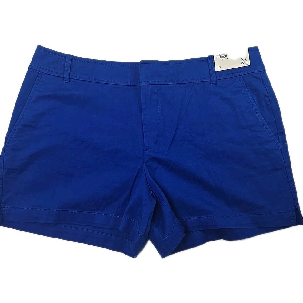NY&Co. HAMPTON 4"  Twill Women's Blue Shorts Size 10 New
